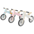 8" Inch Wooden Natural Color Girl Mini Wood Kids Balance Bike